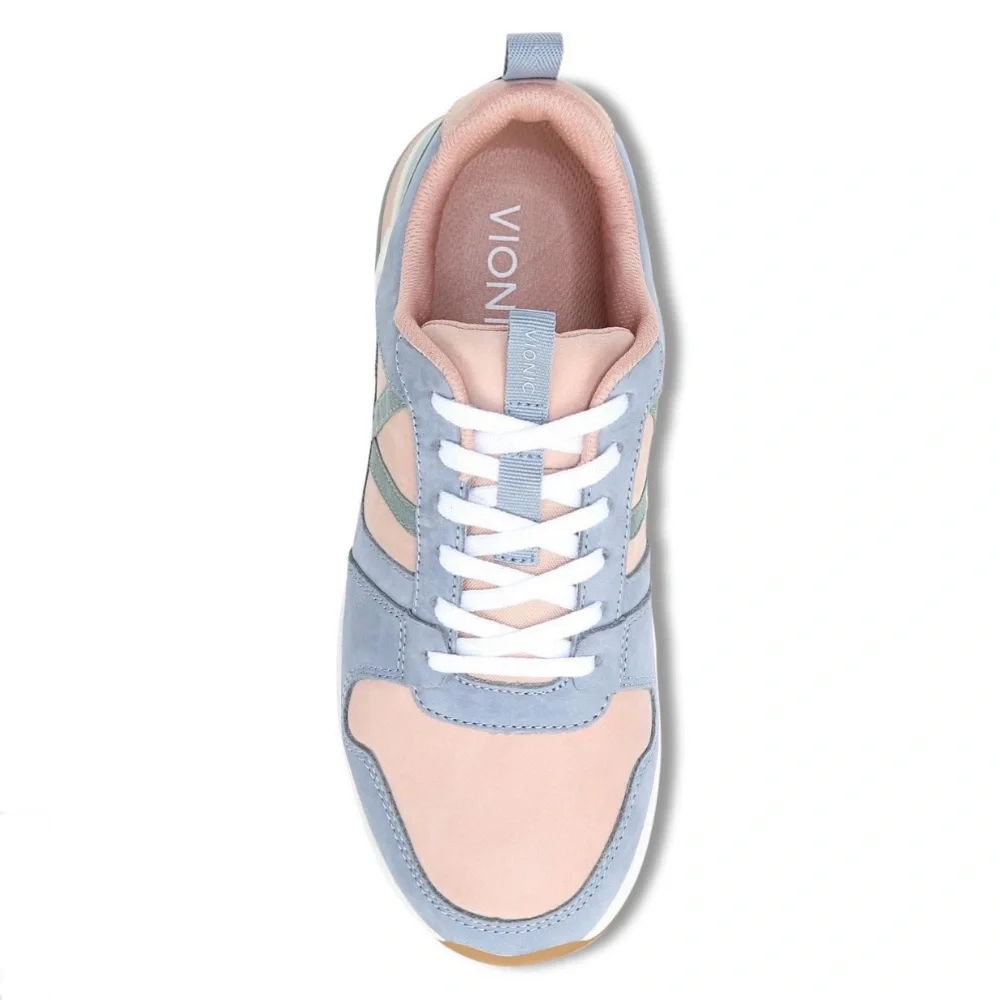 NEW Vionic Rechelle Women's Lace-up Casual Sneaker Shoes Misty Pink Blue & Green - Picture 5 of 8